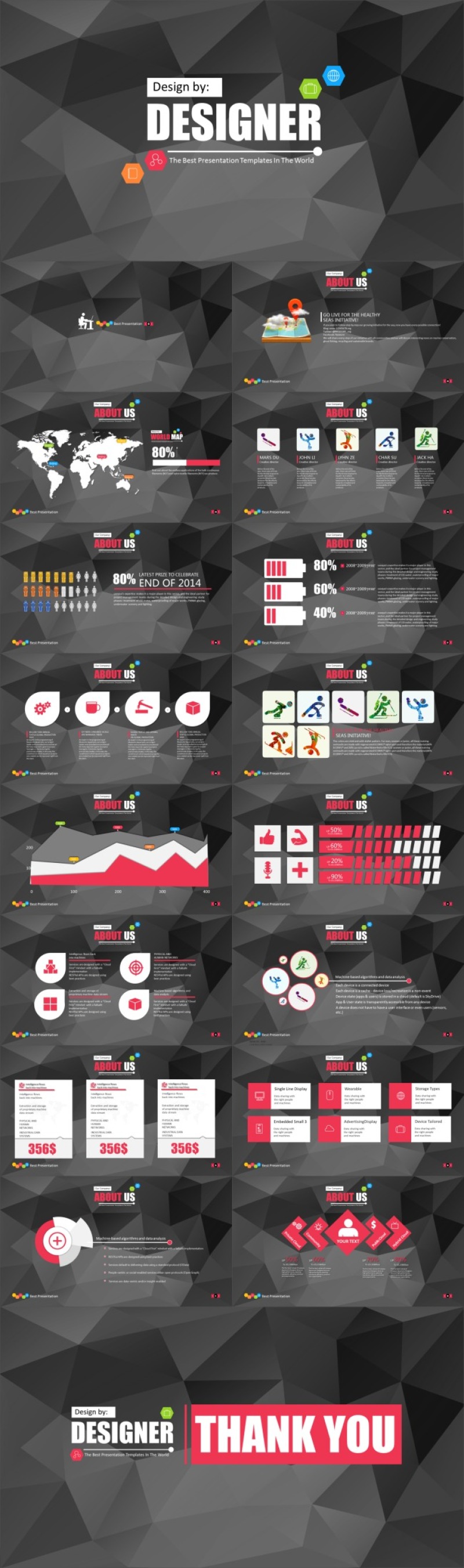 立体PPT模板灰色