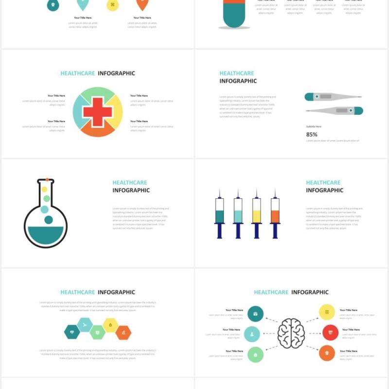 医疗保健信息图表PPT素材Healthcare Infographic Powerpoint Template