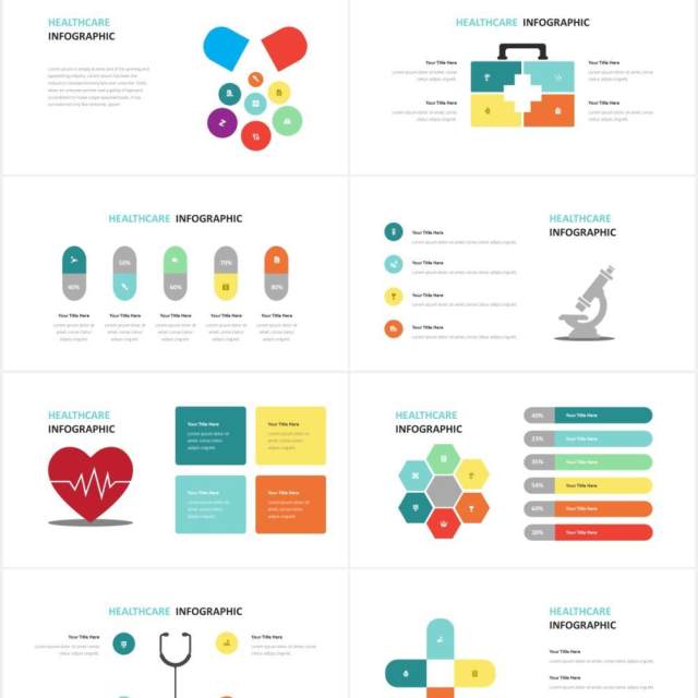 医疗保健信息图表PPT素材Healthcare Infographic Powerpoint Template