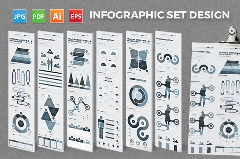 数据信息图表元素设计Big Infographics Design