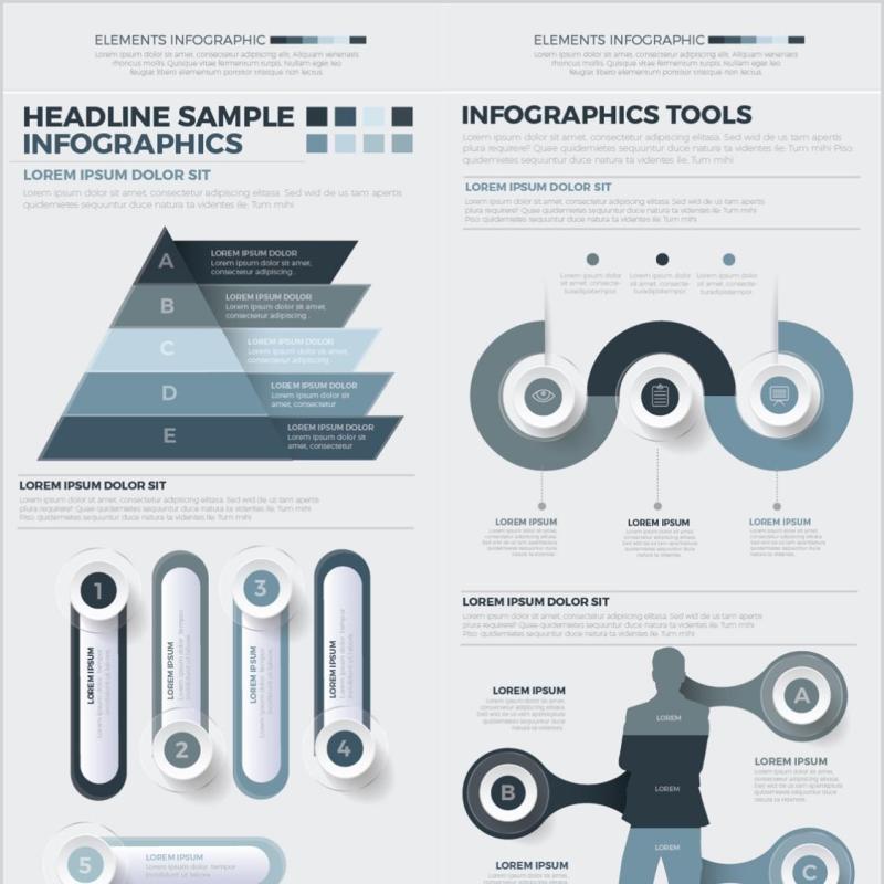 数据信息图表元素设计Big Infographics Design