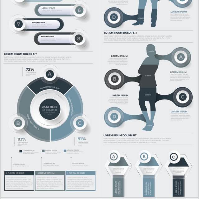 数据信息图表元素设计Big Infographics Design