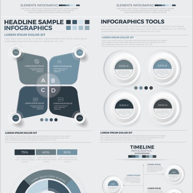 数据信息图表元素设计Big Infographics Design