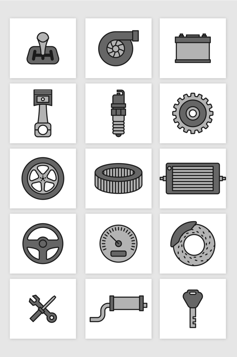 矢量汽车配件素材