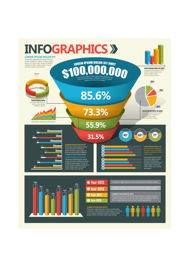 信息图形和图表设计元素向量集13