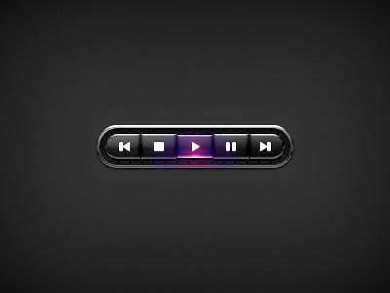 精致播放器02—psd分层素材