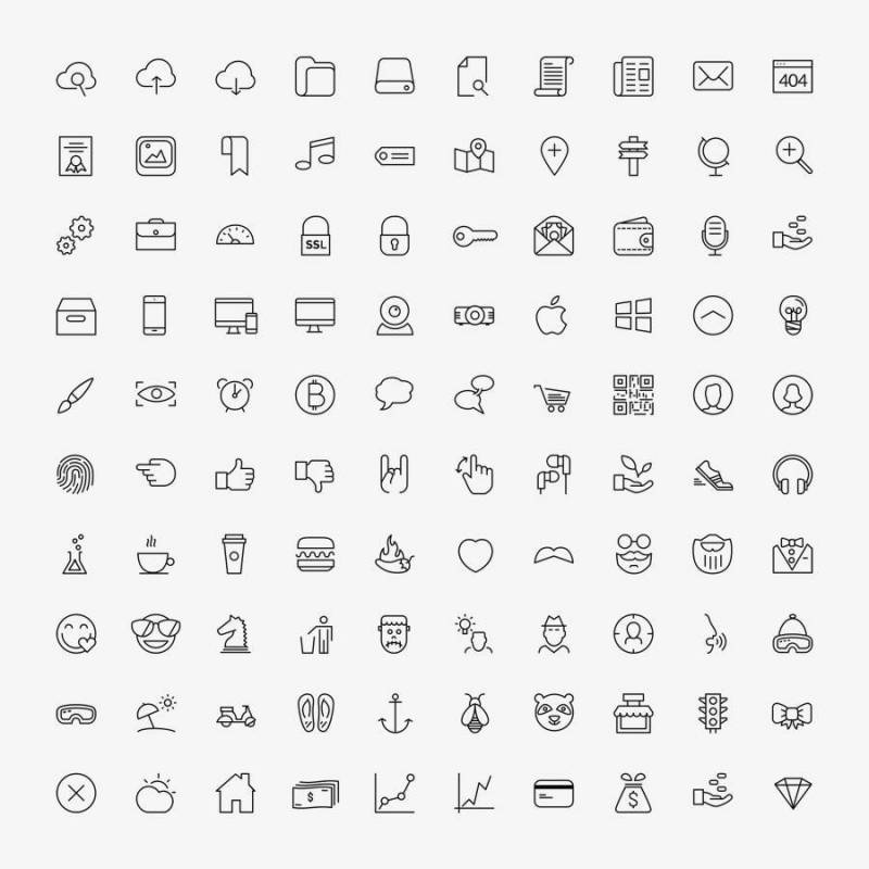 100 Beautiful Icons