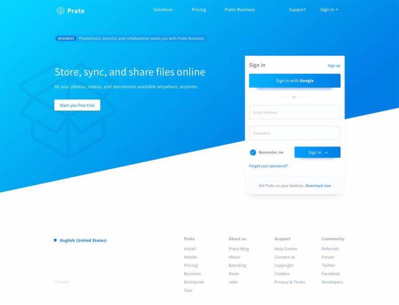 Prato 主页概念设计