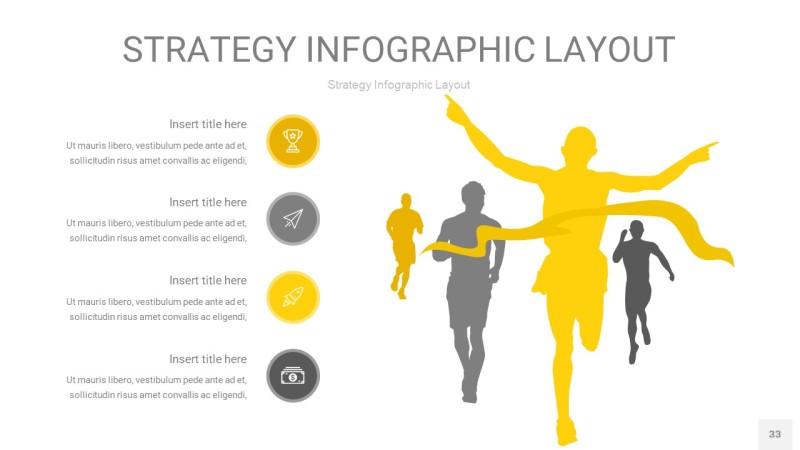 灰黄色战略计划统筹PPT信息图33