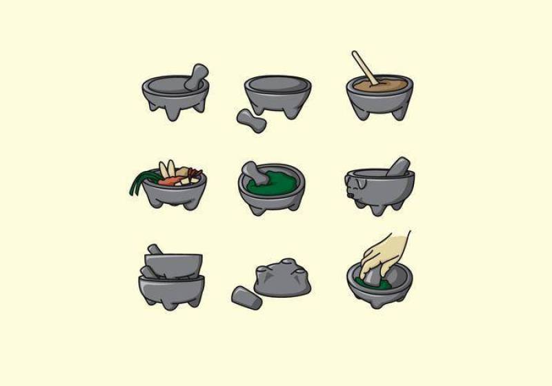 Molcajete元素矢量