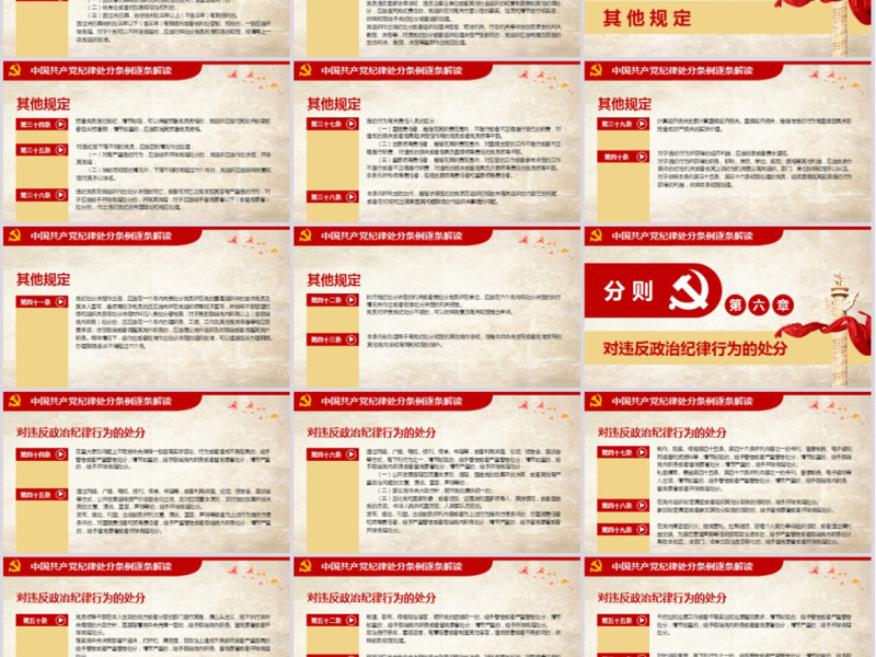 原创学习新修订中国共产党纪律处分条例PPT