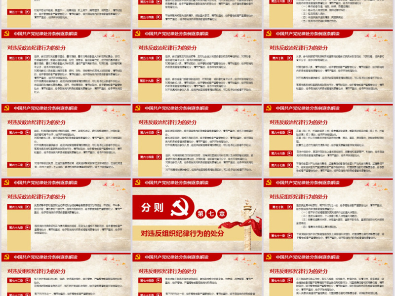 原创学习新修订中国共产党纪律处分条例PPT