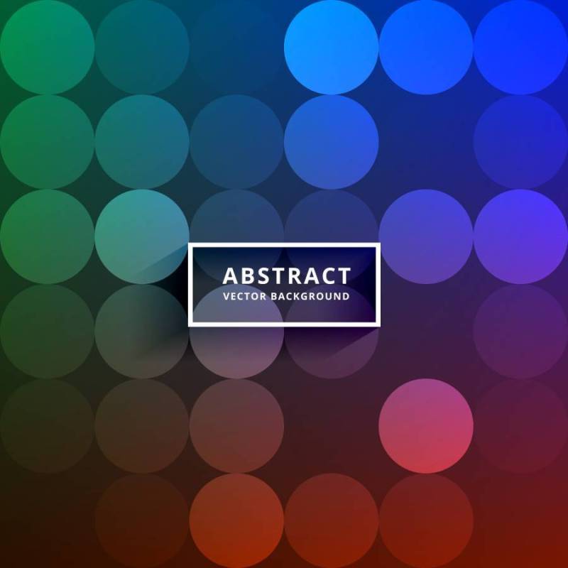 多彩圆圈图案矢量背景