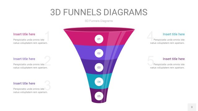 紫色3D漏斗PPT信息图表3 紫色3D漏斗PPT信息图表3