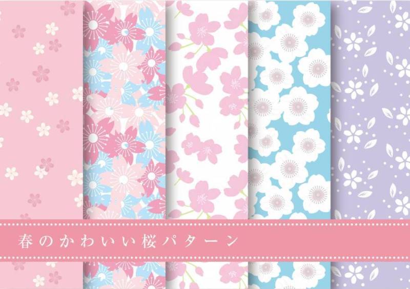 春天材料113樱花图案集