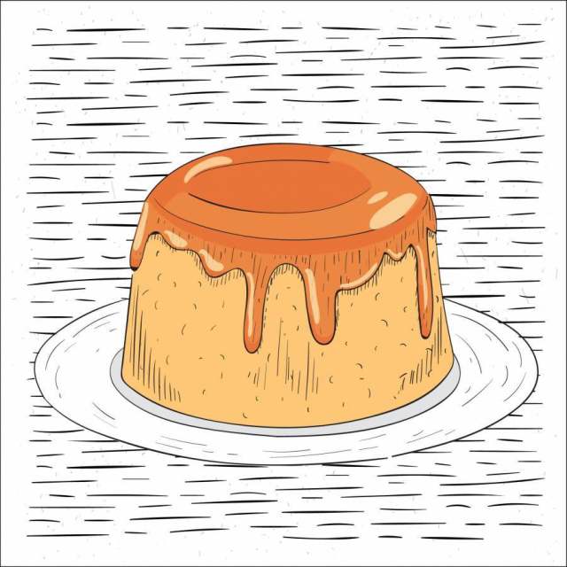  手绘矢量蛋糕插画