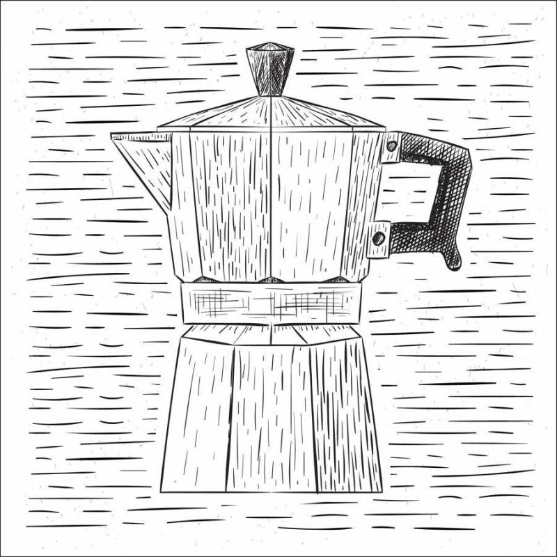 手绘矢量咖啡插图