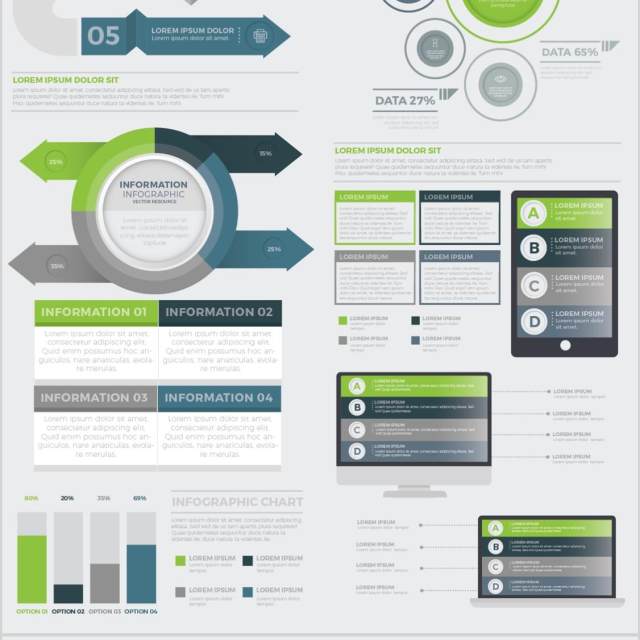 大型信息图形元素Mega Infographics Elements