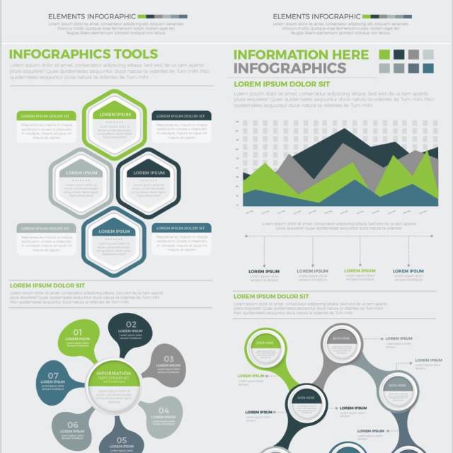 大型信息图形元素Mega Infographics Elements