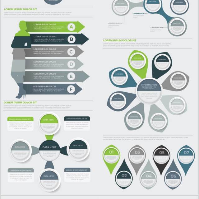 大型信息图形元素Mega Infographics Elements