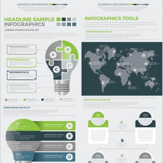 大型信息图形元素Mega Infographics Elements 大型信息图形元素Mega Infographics Elements