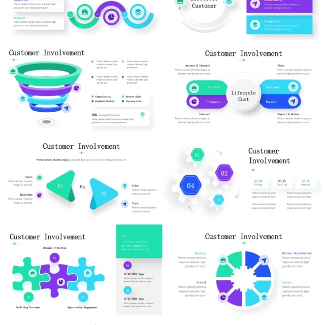 客户参与信息图结构图PPT模板素材Customer Involvement Infographics 客户参与信息图结构图PPT模板素材Customer Involvement Infographics