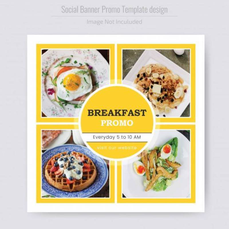 Food Social Media Post Template for Restaurant