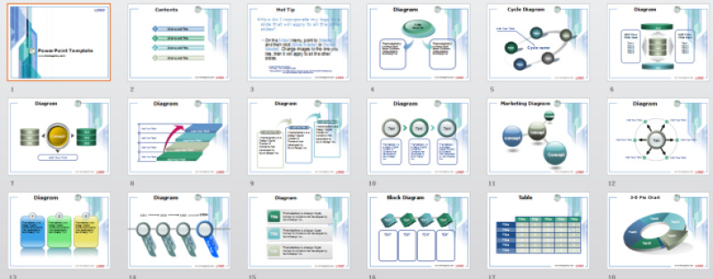 图表商务PPT模板
