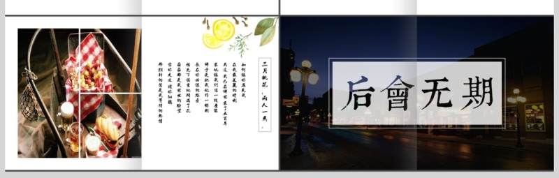 高端文艺唯美动态复古三月桃花旅游相册杂志