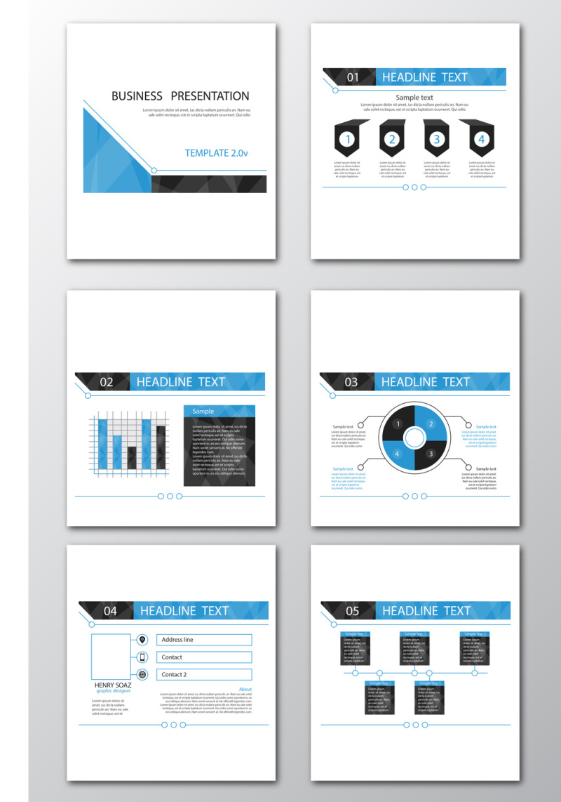 ppt图表矢量元素59素材
