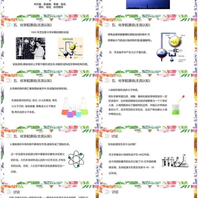 部编版八年级生物下册地球上生命的起源课件PPT模板 部编版八年级生物下册地球上生命的起源课件PPT模板