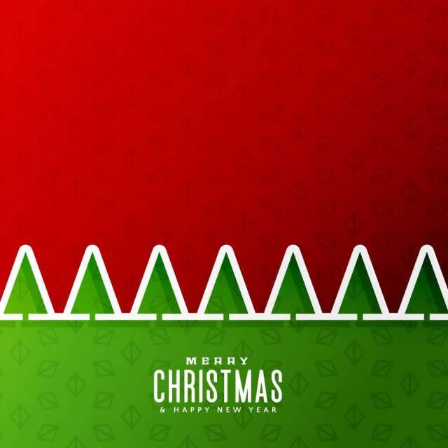 圣诞快乐圣诞节背景与树剪纸风格
