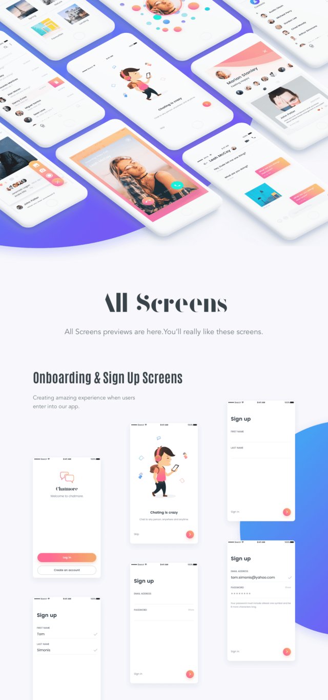 Sketch。,Chat More UI KIT的独特聊天UI工具包 Sketch。,Chat More UI KIT的独特聊天UI工具包
