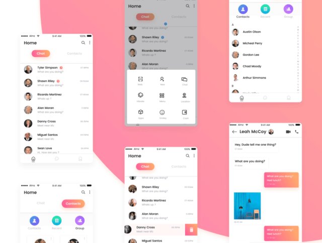 Sketch。，Chat More UI KIT的独特聊天UI工具包