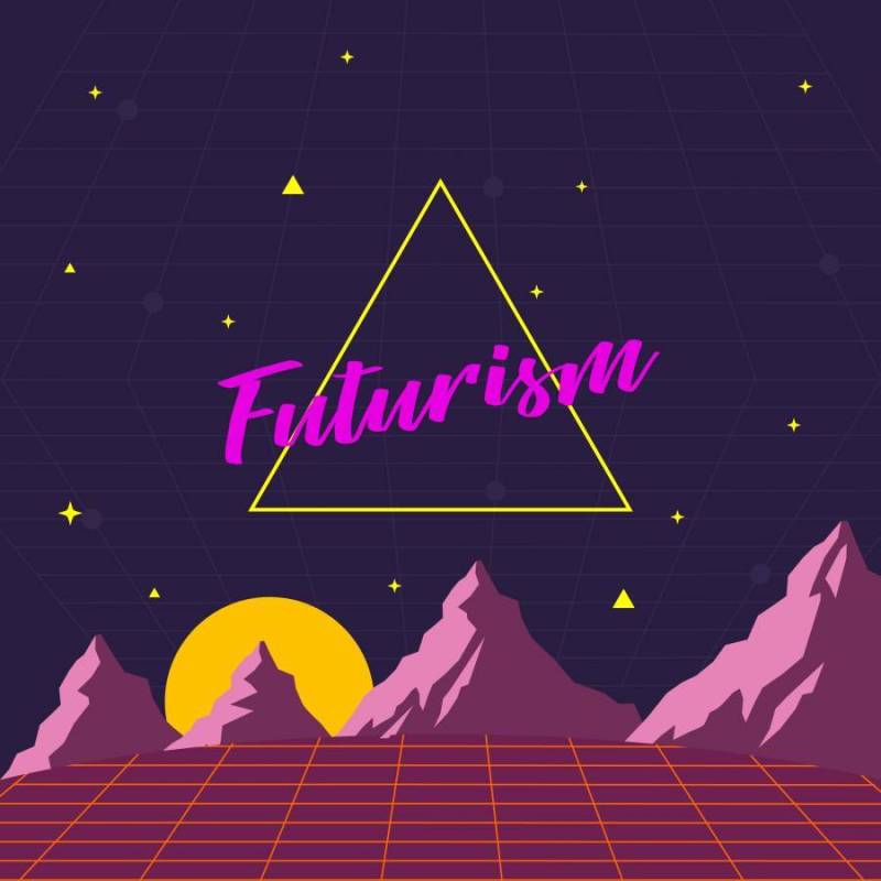 未来主义城市矢量