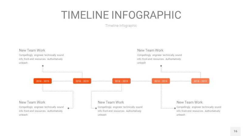 橘红色时间轴PPT信息图16