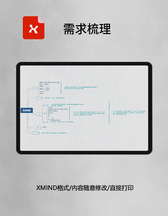 思维导图需求梳理XMind模板