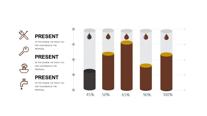 咖啡色数据分析PPT图表-26