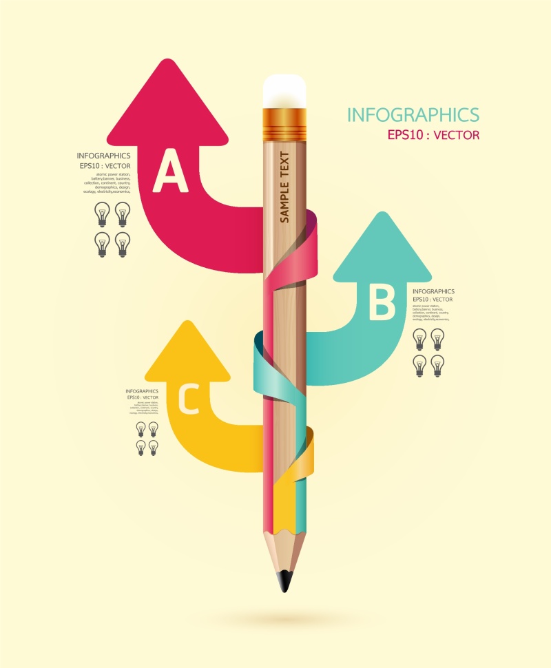 条纹信息图形模板集08