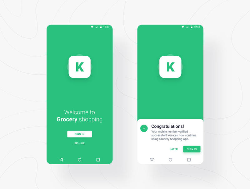 Android的UI，杂货店购物应用