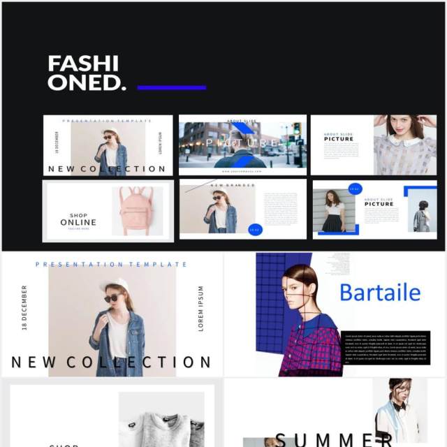 时尚服装设计师作品展示PPT模板Fashioned Stylist Powerpoint 时尚服装设计师作品展示PPT模板Fashioned Stylist Powerpoint