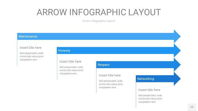 蓝色箭头PPT信息图表12