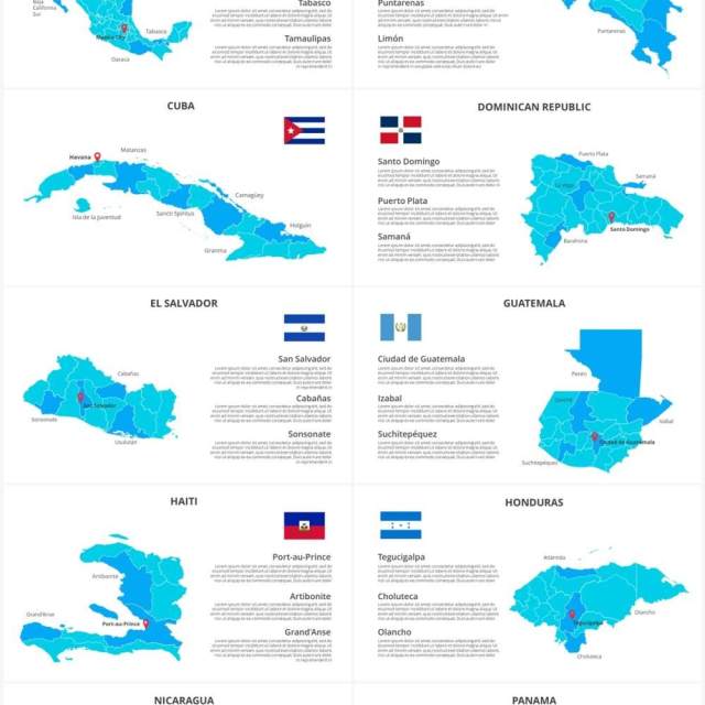 北美地图PPT元素North America 北美地图PPT元素North America