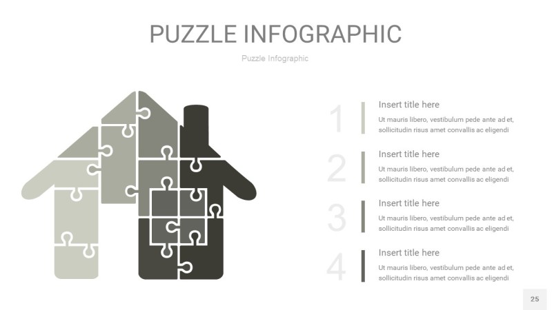灰色拼图PPT图表25