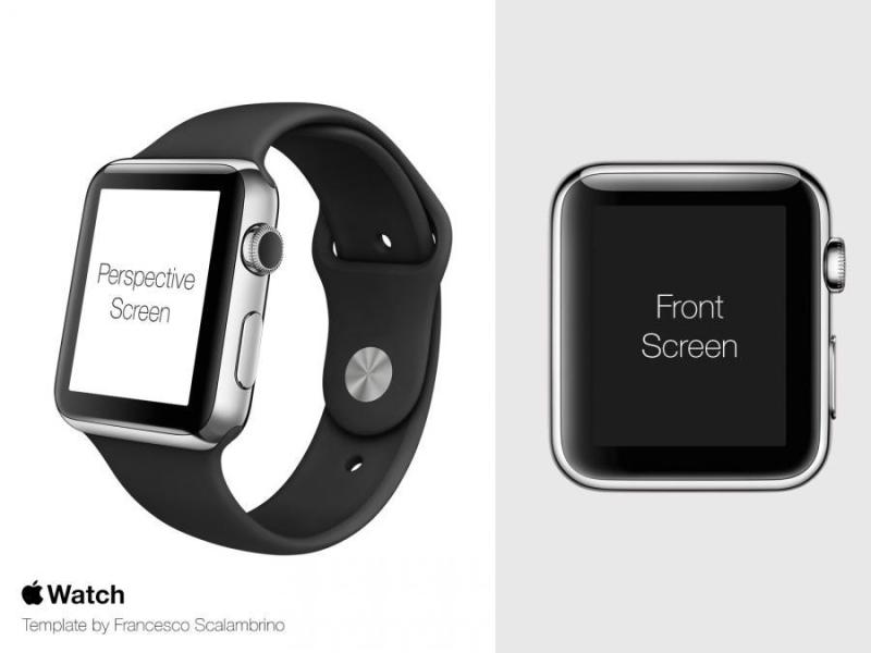 Apple Watch Template (PSD内含7种表带)