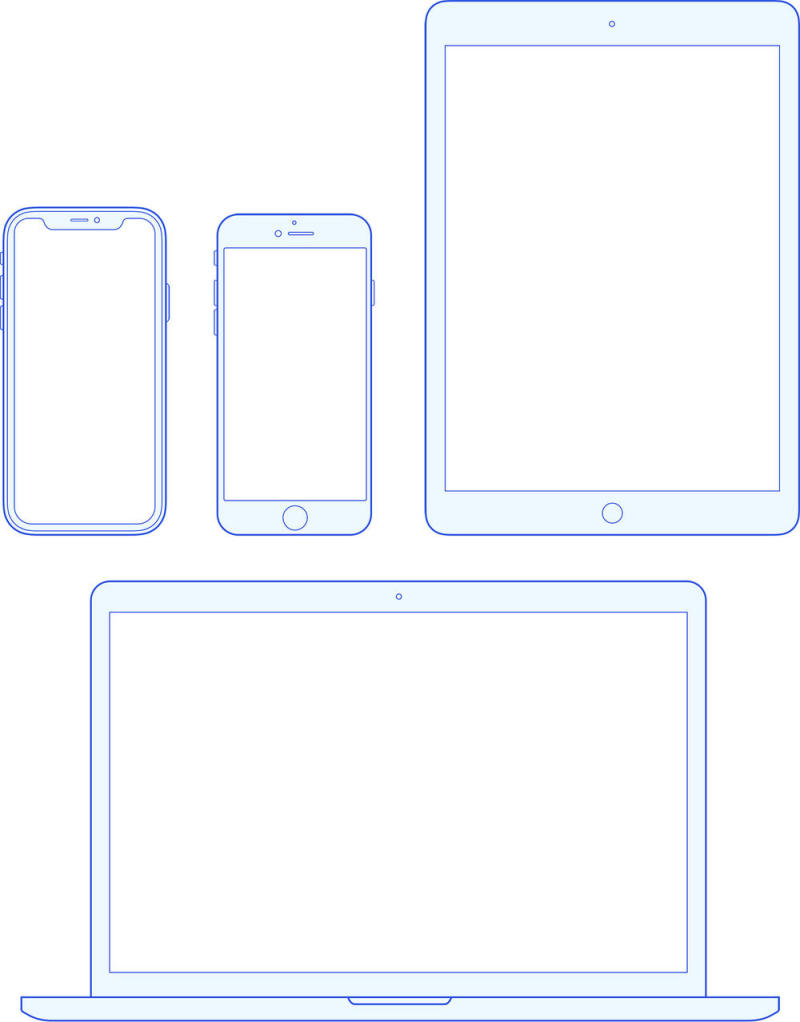 苹果设备线框模板
