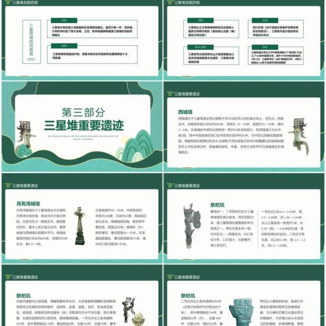 文化内涵丰富古蜀文化三星堆遗址动态PPT模板 文化内涵丰富古蜀文化三星堆遗址动态PPT模板