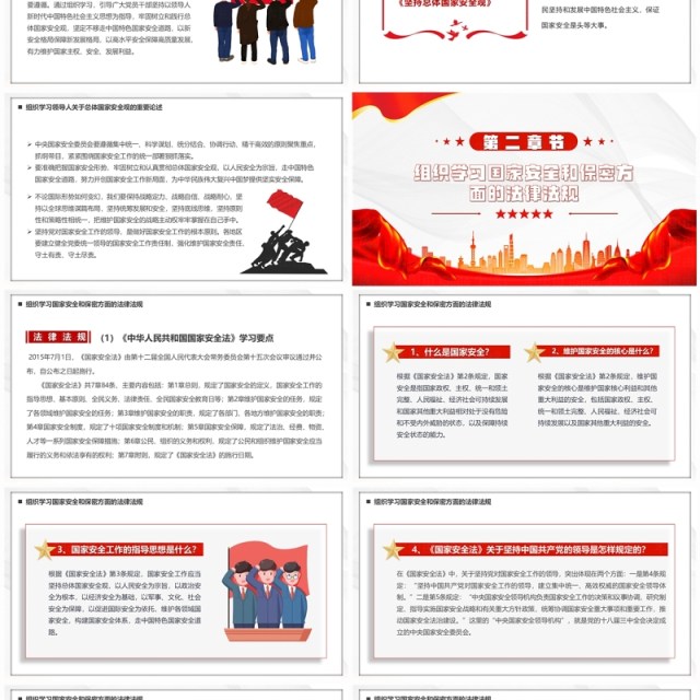 红色在总体国家安全观创新引领下PPT模板 红色在总体国家安全观创新引领下PPT模板