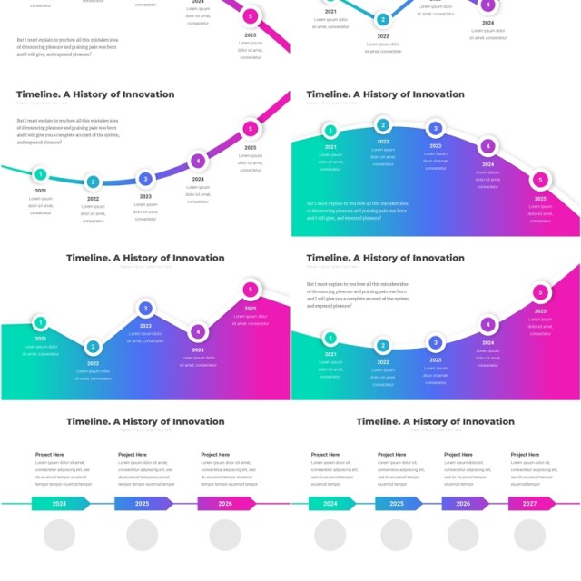 创新时间轴时间线PPT模板Timeline. A History of Innovation1