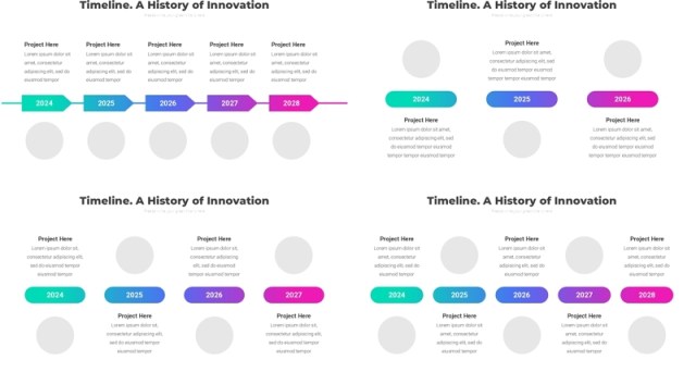 创新时间轴时间线PPT模板Timeline. A History of Innovation1